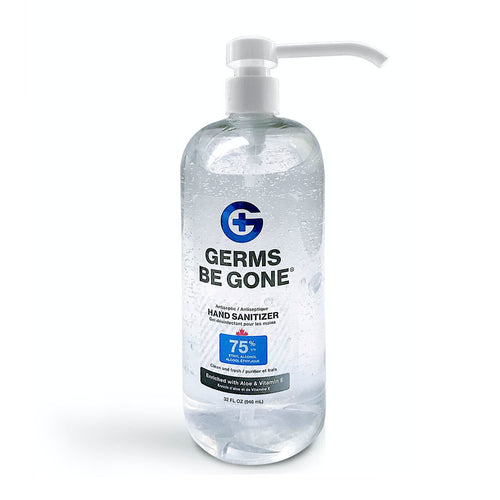 Germs Be Gone Gel Hand Sanitizer Long Neck Pump Bottle 32oz-946ml - Designed for Germs Be Gone Hand Sanitizer Stand or just a pump bottle 