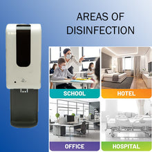 Load image into Gallery viewer, Touchless Wall Mounted Battery Operated Refillable Soap or Gel Hand Sanitizer Dispenser with Drip Tray
