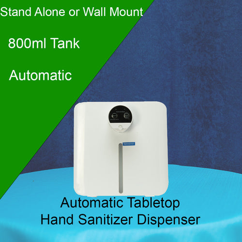 Touchless Refillable Portable Tabletop Hand Sanitizer Dispenser – 800ml Solution Tank for Liquid Sanitizer