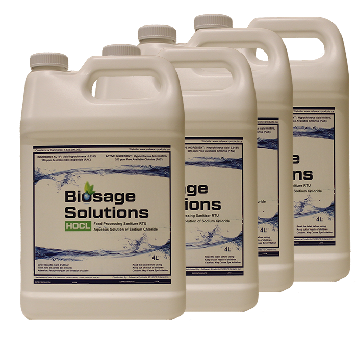 Biosage HOCl Hypochlorous Acid Food Grade Sanitizer | Clean* Disinfect* Sanitize** | Organic | Fragrance Free | Non-Toxic No Rinse Surface Cleaner/Sanitizer | Biodegradable | Safest choice for foggers and sprayers 