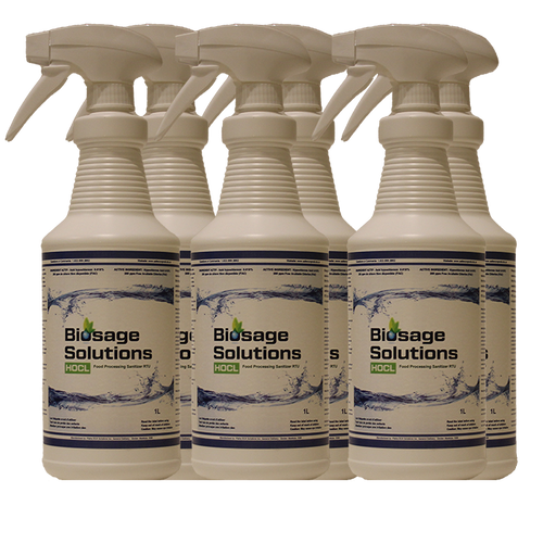 Biosage HOCl Hypochlorous Acid Food Grade Sanitizer | Clean* Disinfect* Sanitize** | Organic | Fragrance Free | Non-Toxic No Rinse Surface Cleaner/Sanitizer | Biodegradable | Safest choice for foggers and sprayers 