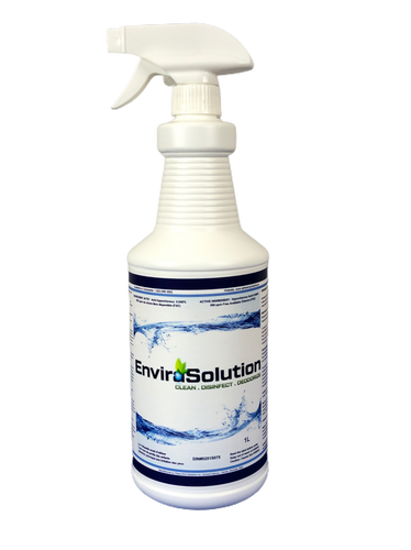 EnviraSolution® HOCl Hypochlorous Acid Disinfectant | Clean* Disinfect* Deodorize** | Organic | Fragrance Free | Non-Toxic Hospital Grade Surface Cleaner/Sanitizer | Clinically proven to kill 99.99% of all bacteria and viruses | Biodegradable | Safest choice for foggers and sprayers 