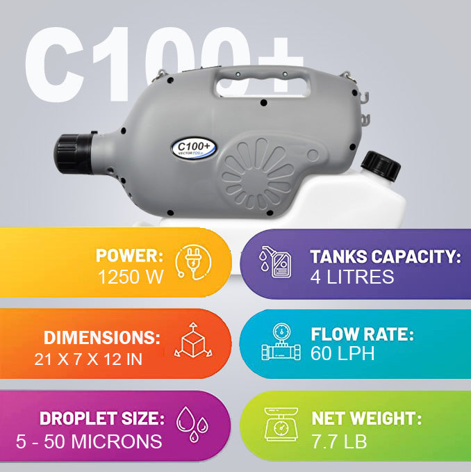 C100+ Vectorfog® ULV - Ultra Low Volume Disinfecting/Sanitizing/Pesticide Fogger and Sprayer 